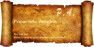 Poparadu Amadea névjegykártya